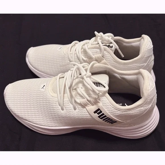 PUMA Radiate XT White Athletic Sneakers with Black Details Size 7.5 Women - Picture 5 of 11